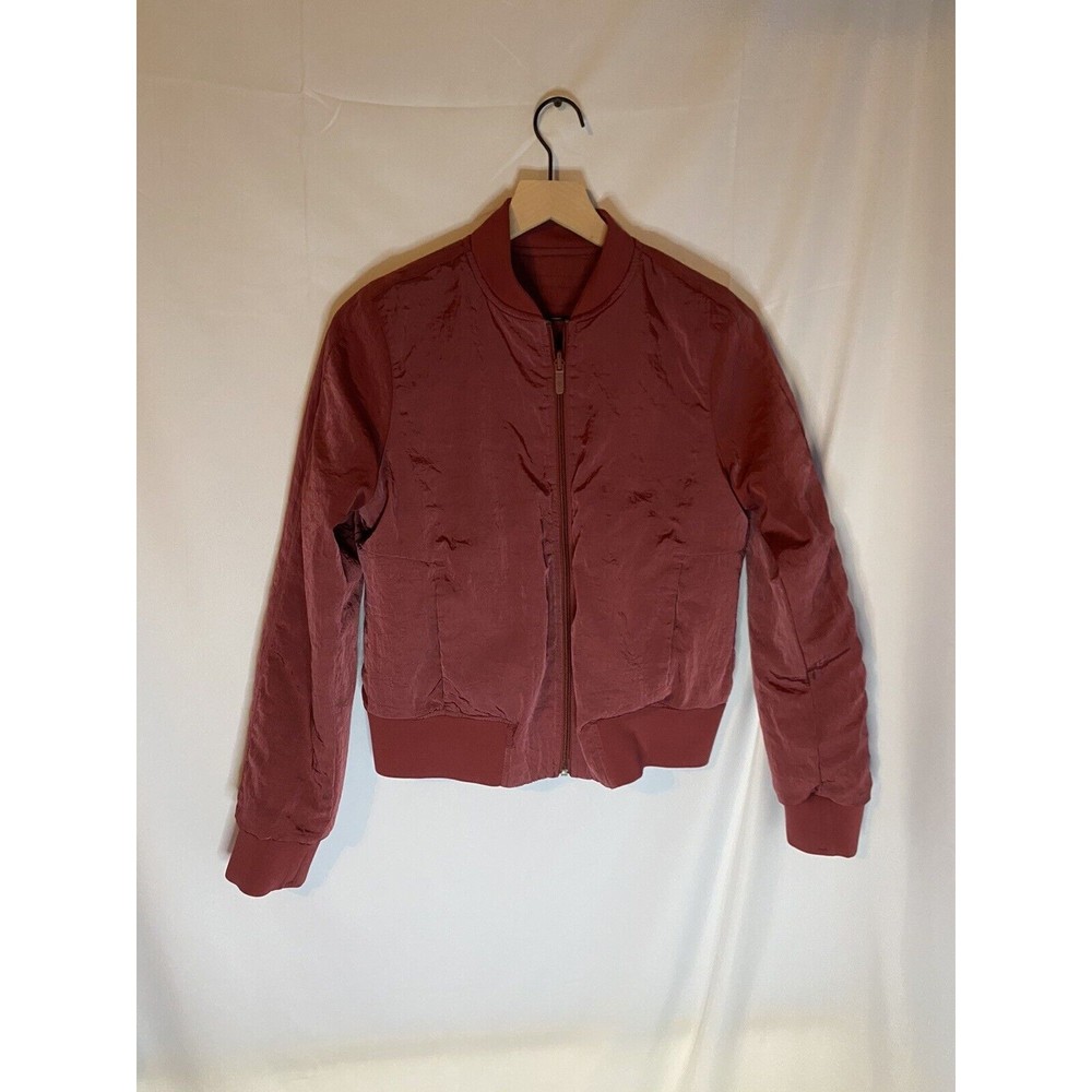 Lululemon Serene Travels Bomber  Reversible Jacket Chianti Maroon Size 6 - Picture 4 of 7